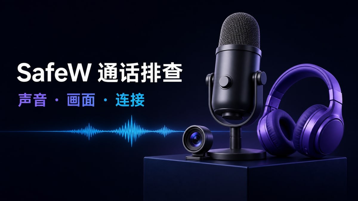 SafeW语音视频通话排查指南：麦克风没声音、回声和摄像头异常怎么处理